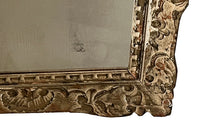 Beautiful French old sparkly mercury mirror glass and Montparnasse frame with original paint and lovely patination