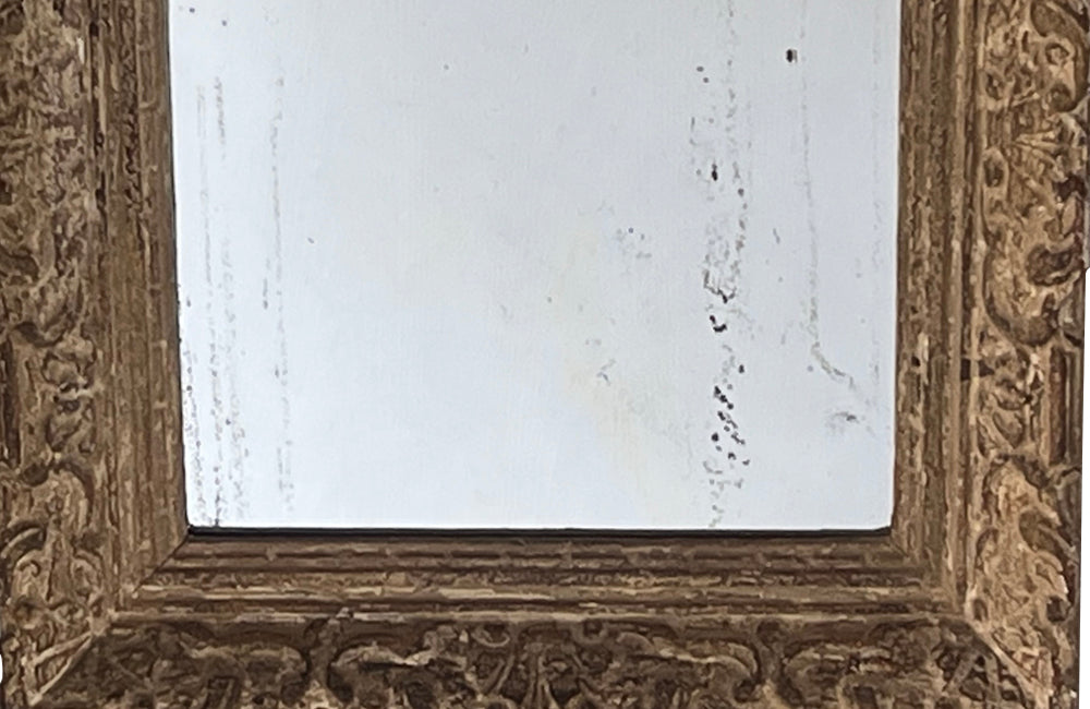 Antique mirror with carved Montparnasse frame. French - Antique French Mirrors