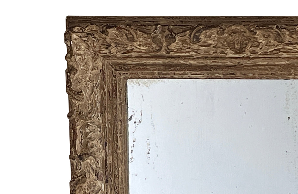 Antique mirror with carved Montparnasse frame. French - Antique French Mirrors