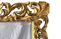 Beautiful 19th century openwork carved giltwood framed mirror in the Louis XIV style.