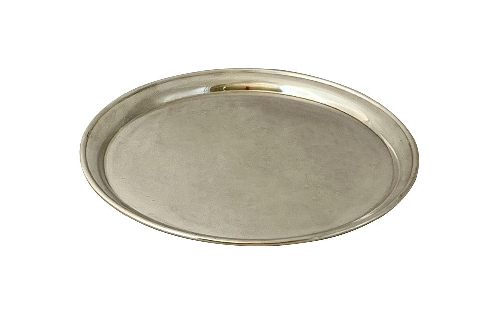 Christofle silverplate French cocktail tray with raised rim