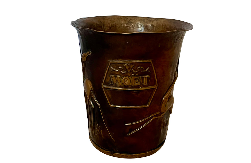 20th Century hand embossed copper 'MOET' champagne bucket.