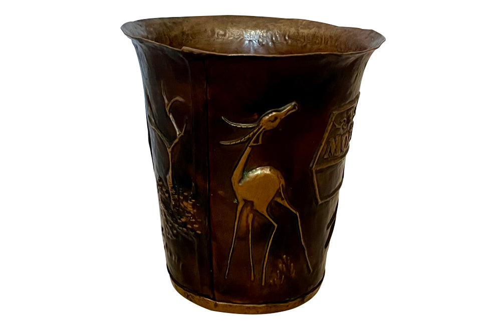 20th Century hand embossed copper 'MOET' champagne bucket.