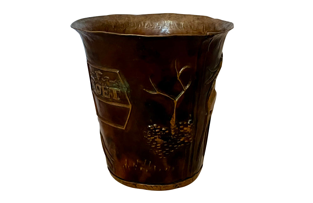20th Century hand embossed copper 'MOET' champagne bucket.