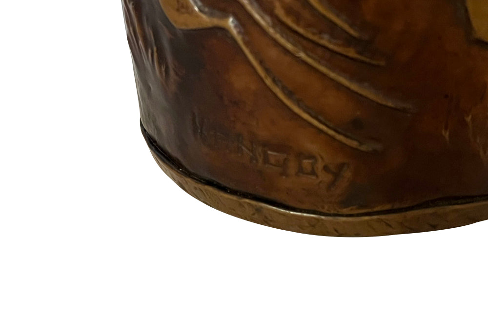 20th Century hand embossed copper 'MOET' champagne bucket.