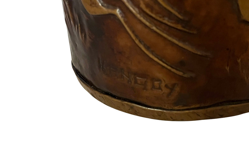 20th Century hand embossed copper 'MOET' champagne bucket.