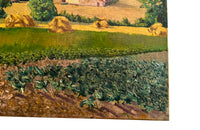 Colourful 20th Century French oil on canvas landscape painting of a countryside.