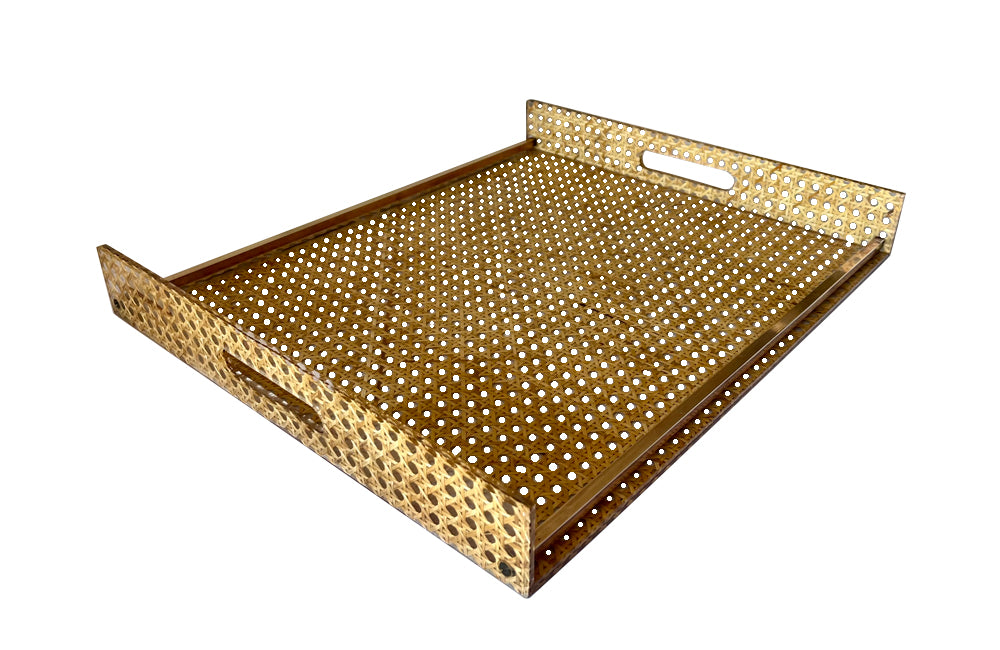 Elegant cocktail serving tray designed for Christian Dior Home Collection, in the 1970s. 