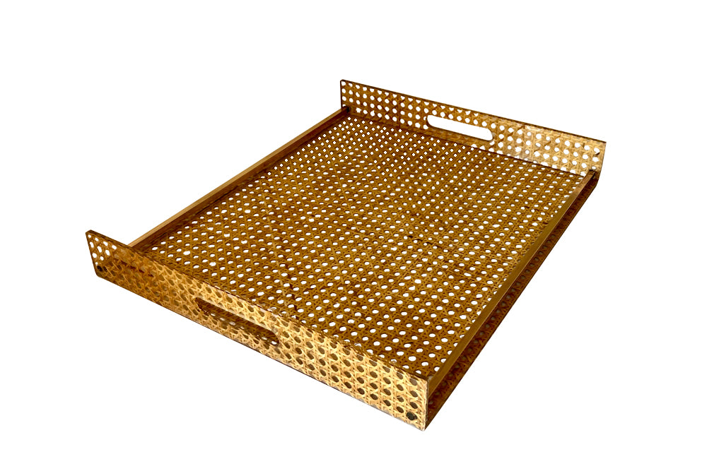 Elegant cocktail serving tray designed for Christian Dior Home Collection, in the 1970s. 