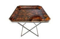 Large 20th century Dior style barware cocktail folding tray table