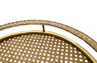 Mid-Century French Round Christian Dior Cane and Lucite Tray