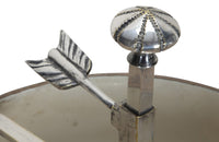 Elegant mid-20th Century French silver-plated bouillotte table lamp.