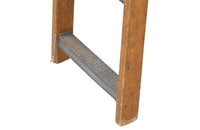 Early 20th Century French Library Ladder With Iron Hooks