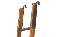 Early 20th Century French Library Ladder With Iron Hooks