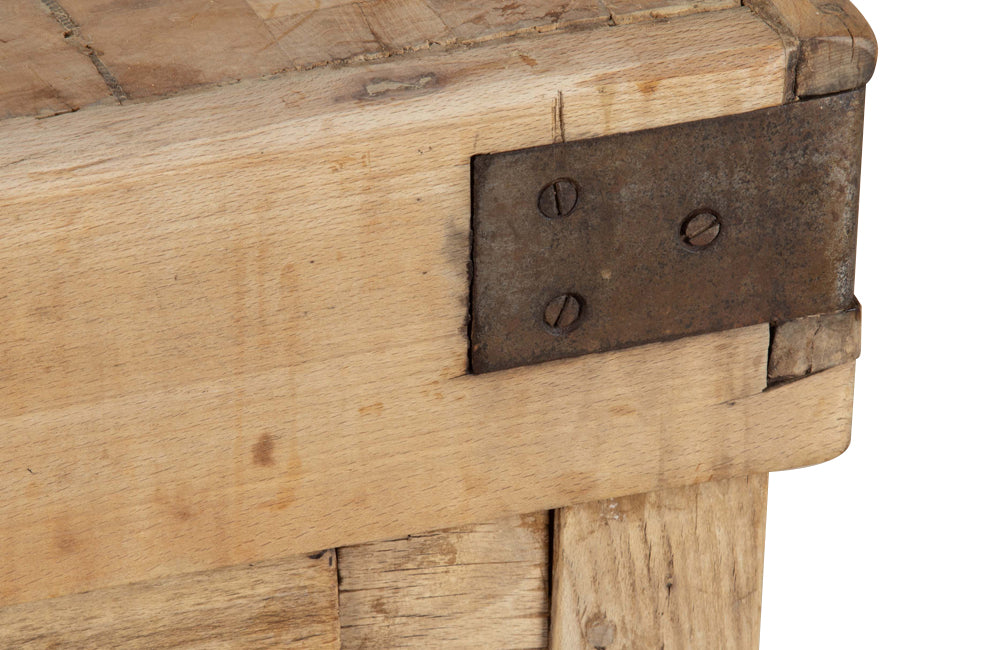 Substantial French butcher's block (billot de boucher) dating from the early 20th Century.