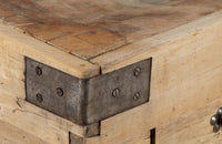 Substantial French butcher's block (billot de boucher) dating from the early 20th Century.