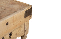Substantial French butcher's block (billot de boucher) dating from the early 20th Century.