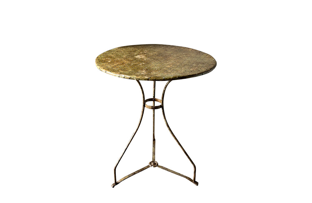 Early 20th Century French Painted Iron Guéridon