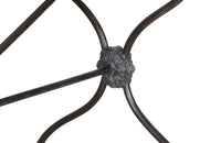 Elegant and long early 20th Century French iron base bistro table. 