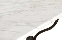 Elegant and long early 20th Century French iron base bistro table. 