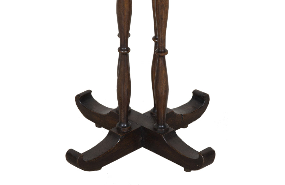 Unusual early 20th Century French oak round gueridon table.