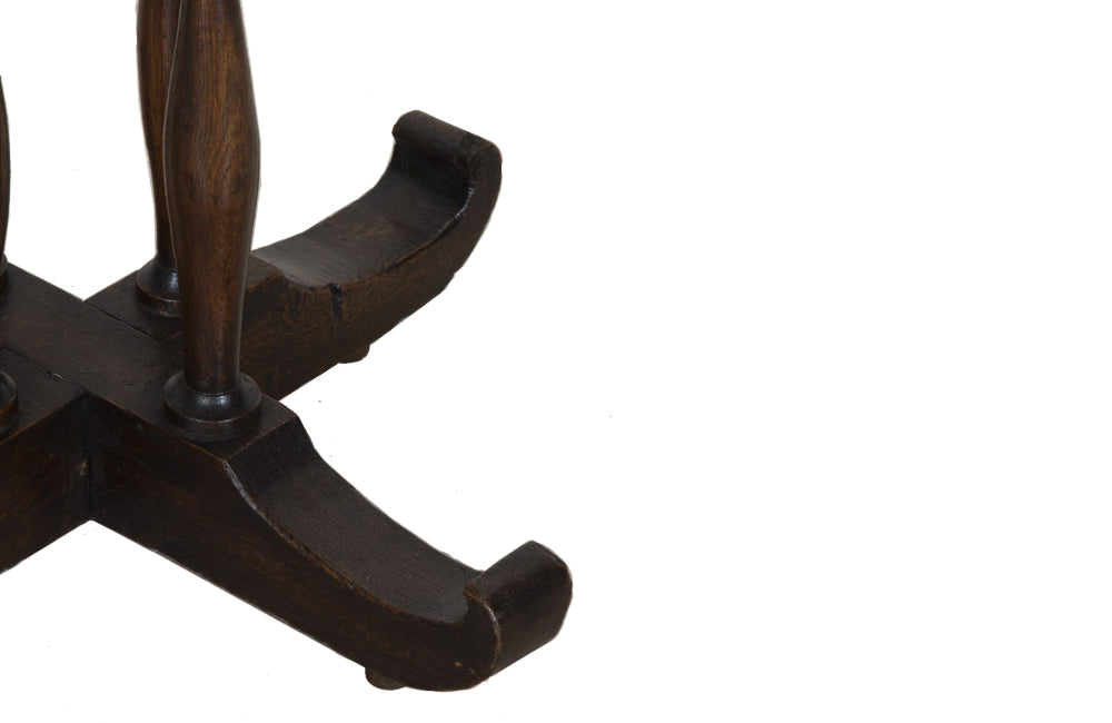 Unusual early 20th Century French oak round gueridon table.