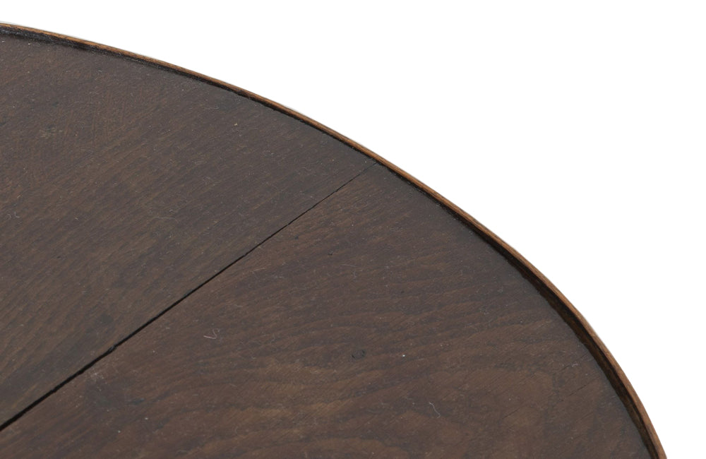 Unusual early 20th Century French oak round gueridon table.