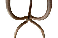 Rare 1920s French enamel top gueridon or tripod table with wrought iron base