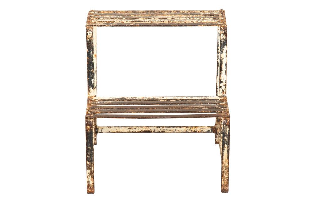 EARLY 20TH CENTURY FRENCH IRON PLANT STAND / GARDEN STEPS
