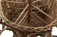 Charming early 20th Century French country wicker drinks carrier.