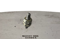 Elegant, silver plate tray with raised gallery and ebony handles engraved with floral and foliate decoration and empty central cartouche bearing the makers mark of Mackay Bros, Dundee.