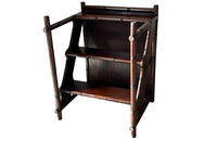 Mid century table faux bamboo low table that transforms into library steps when turned over. Italian. Mid Century furniture