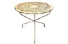 Late 19th Century French folding iron gueridon table with decorative pierced top
