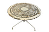 Late 19th Century French folding iron gueridon table with decorative pierced top