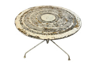 Late 19th Century French folding iron gueridon table with decorative pierced top