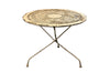 Late 19th Century French folding iron gueridon table with decorative pierced top