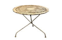 Late 19th Century French folding iron gueridon table with decorative pierced top