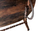 French 19th century walnut and iron oval folding vineyard table