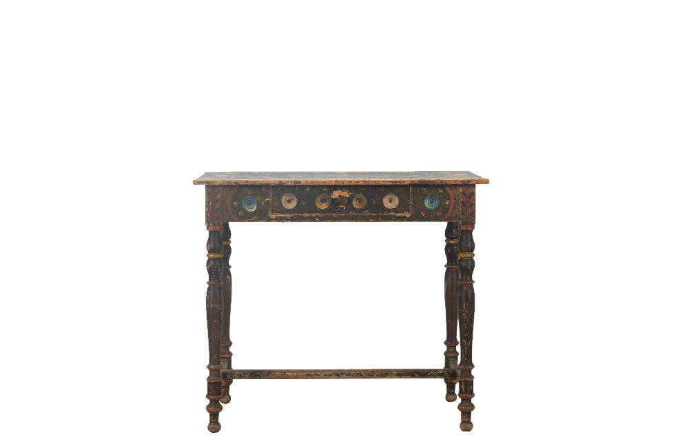 19th century French folk art painted side table