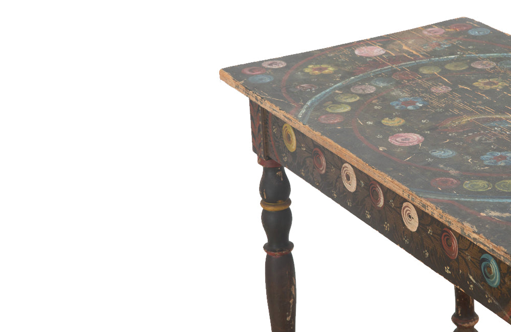 19th century French folk art painted side table