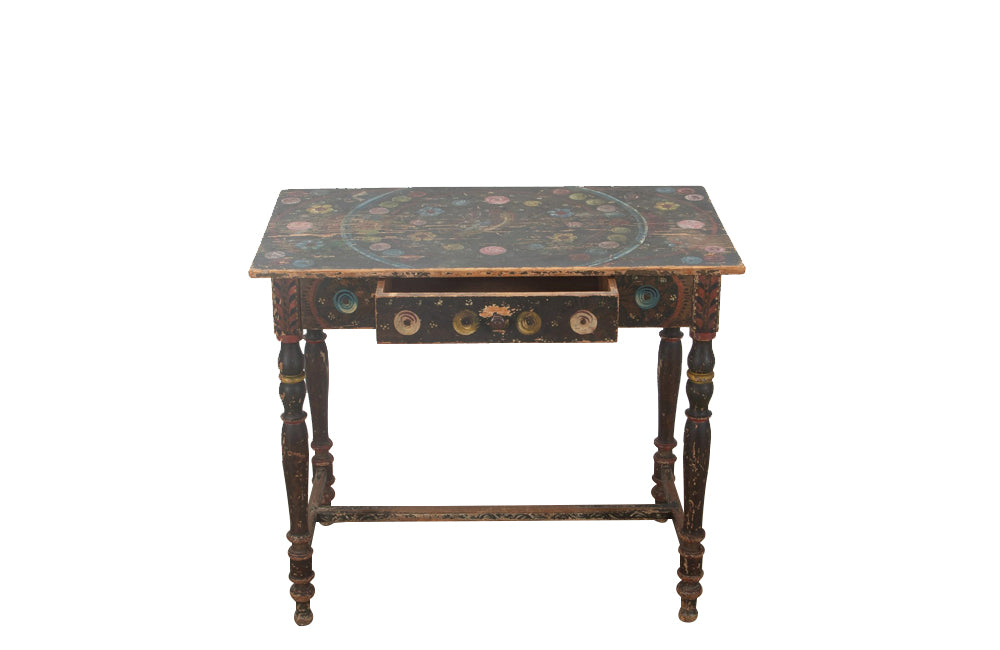 19th century French folk art painted side table