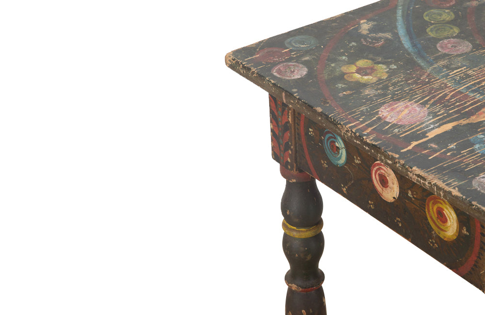 19th century French folk art painted side table