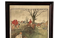 Early 20th Century colour Lithograph 'The Mowbray Hunt - A Hot Scent' c. 1902 Victor Venner [1869-1913].