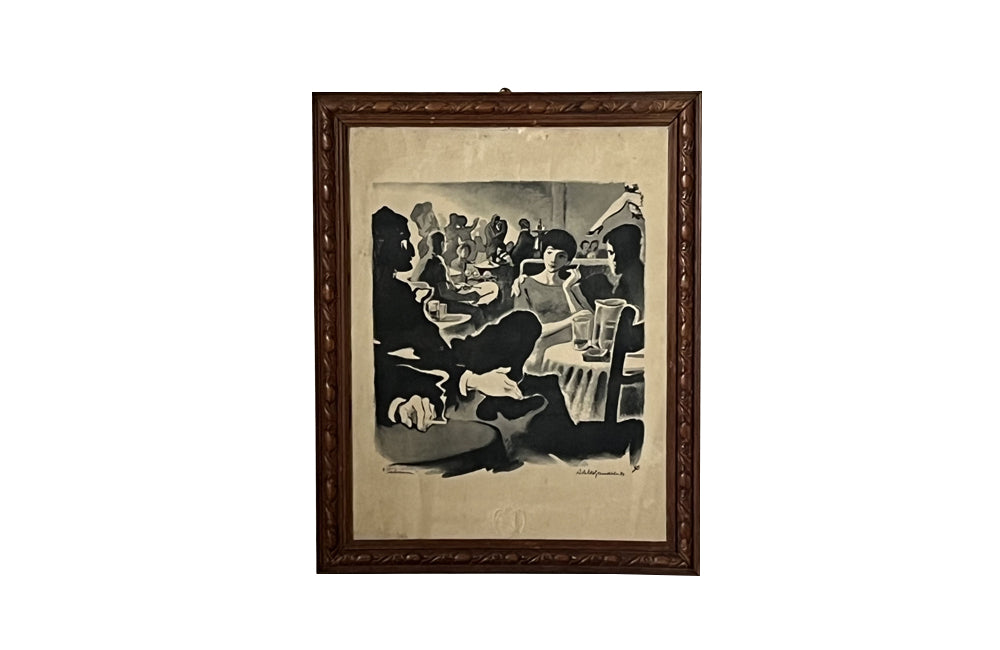 Mid-Century Italian 'Tabarin' Cabaret Print by Alessandrini, 1953