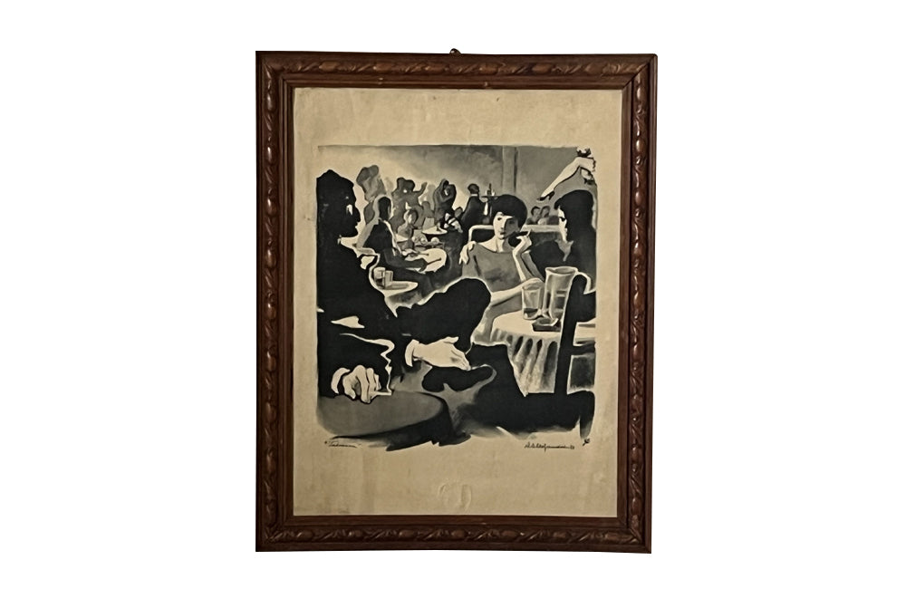 Mid-Century Italian 'Tabarin' Cabaret Print by Alessandrini, 1953