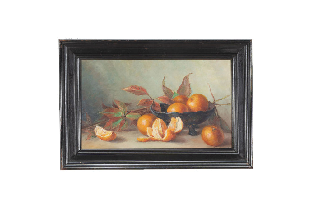 19th century still life painting of oranges