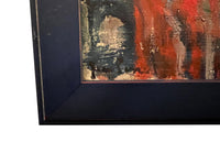 Mid-Century French oil on board of a seated female nude study by Jean Perret