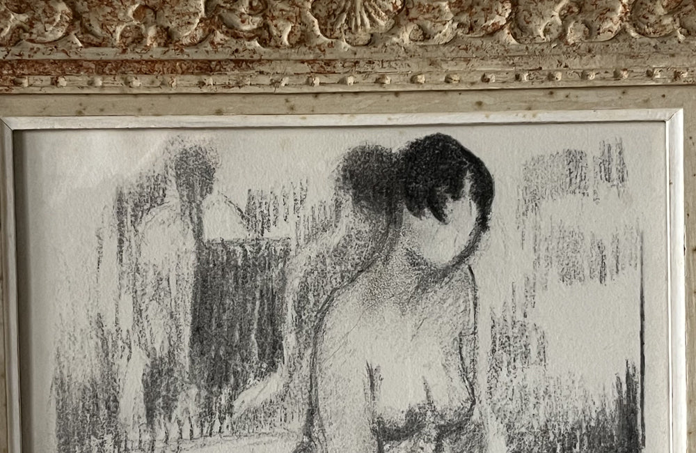 20TH CENTURY FRENCH SEATED NUDE STUDY BY HENRI ANDRE MARTIN