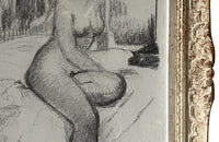 20TH CENTURY FRENCH SEATED NUDE STUDY BY HENRI ANDRE MARTIN