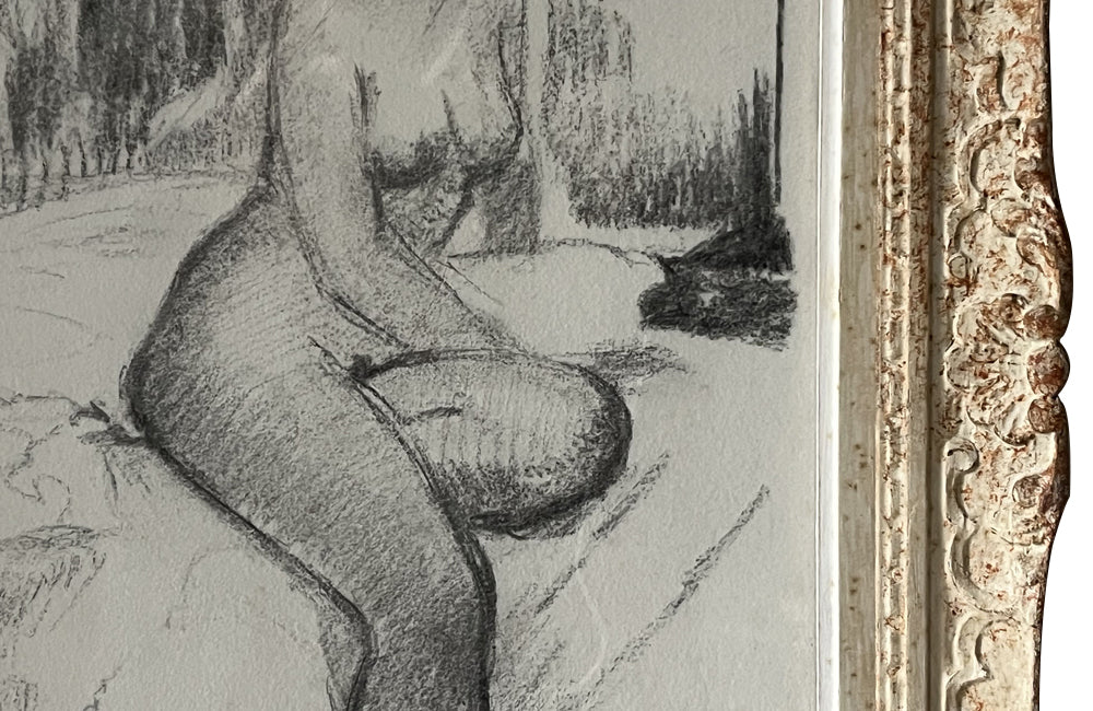 20TH CENTURY FRENCH SEATED NUDE STUDY BY HENRI ANDRE MARTIN